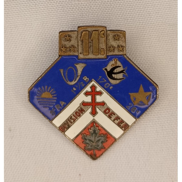 Insigne 11ème Division d'Infanterie 39/45 WW2