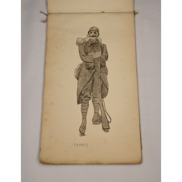 Poilu 1914/1918 carnet de dessin ww1