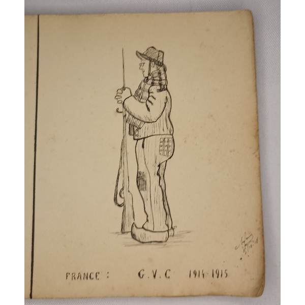 Poilu 1914/1918 carnet de dessin ww1