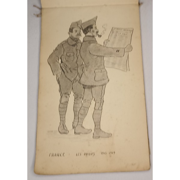 Poilu 1914/1918 carnet de dessin ww1