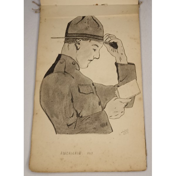 Poilu 1914/1918 carnet de dessin ww1