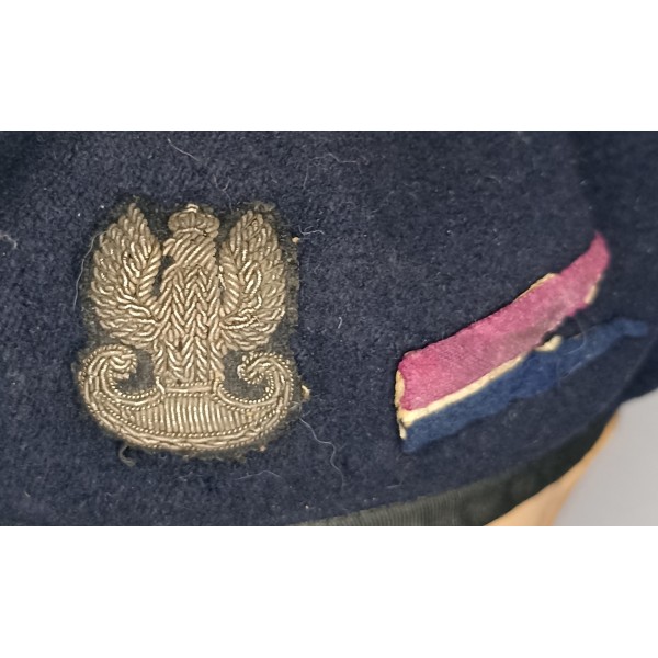 Rare béret blindés polonais libération 44 ww2