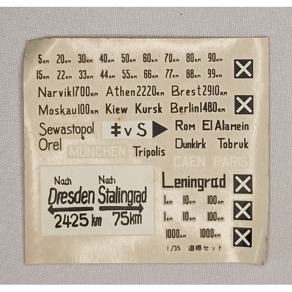 Maquette panneaux de signalisation routière allemande 39/45