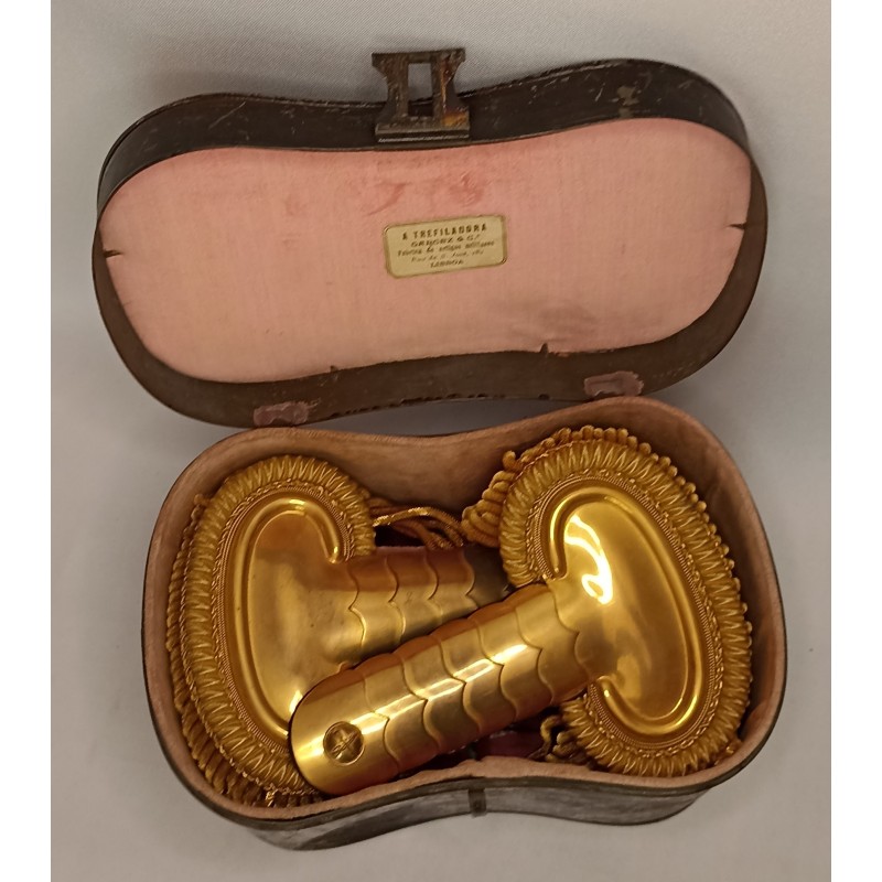Epaulettes cérémonie officier supérieur portugais ww1