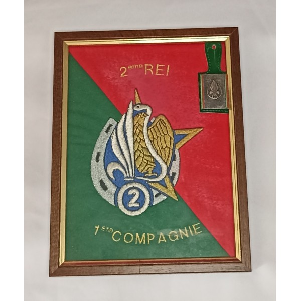 Cadre insignes légion du 2ème r.e.i.