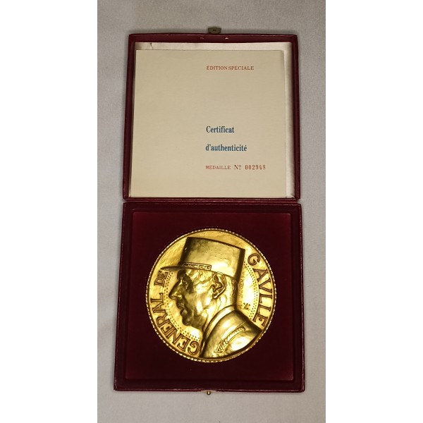 Médaille de table général de gaulle 1890/1970