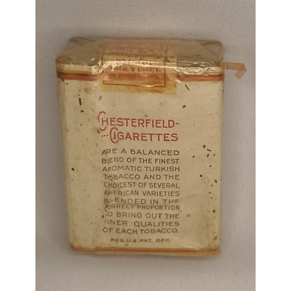 Rare paquet de cigarettes usa chesterfield celé ww2