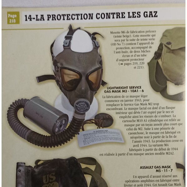 Us army masque à gaz model m3-a10a1 ww2 1943