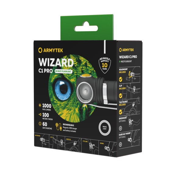 Armytek Wizard C1 Pro Magnet USB White 