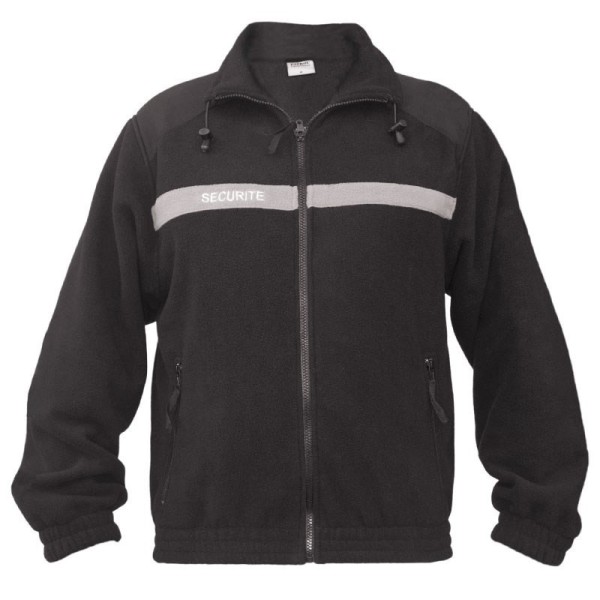 BLOUSON POLAIRE SECURITE BANDE GRISE 