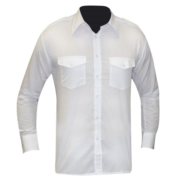 Chemise Pilote blanche manches longues 