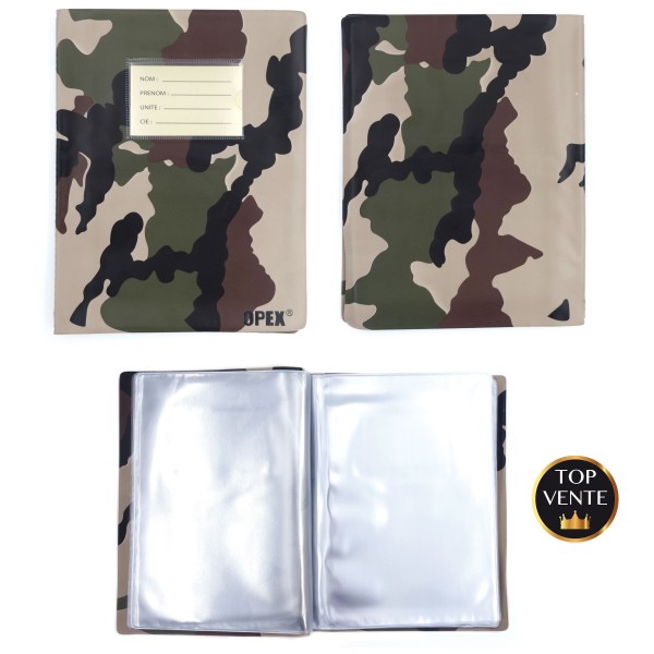 Porte-vues A5 couverture camouflage CE 