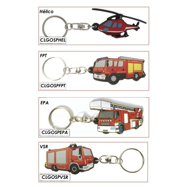 Porte-clés souples Sapeurs-Pompiers 