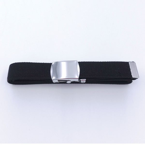 CEINTURE SANGLE NOIRE BOUCLE ARGENT 