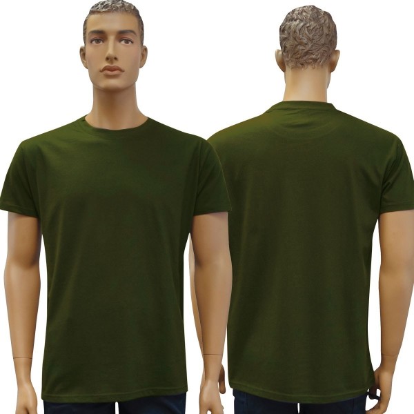 TEE SHIRT MILITAIRE VERT  Modèle:SS MARQUAGE