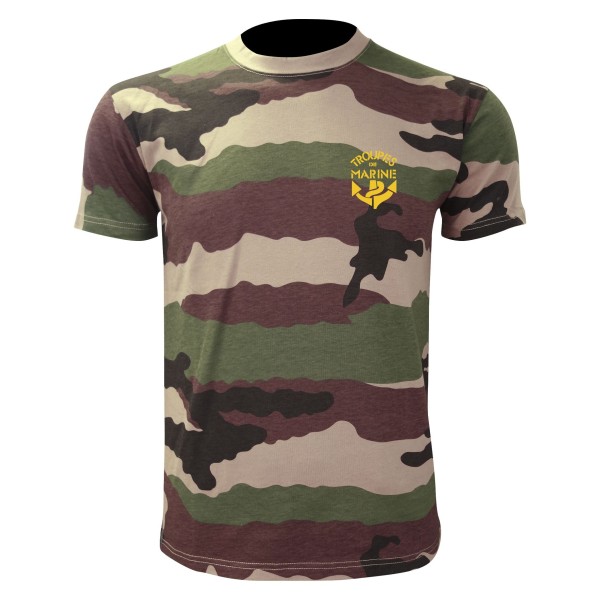 TEE SHIRT MANCHES COURTES CAMOUFLAGE SERIGRAPHIE TDM 