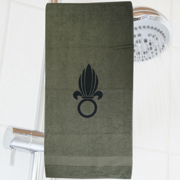 SERVIETTE MILITAIRE KAKI AVEC MARQUAGE GRENADE 