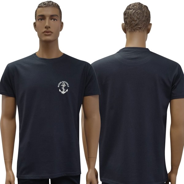 TEE SHIRT MARINE MC IMPRIME MARINE NATIONALE 