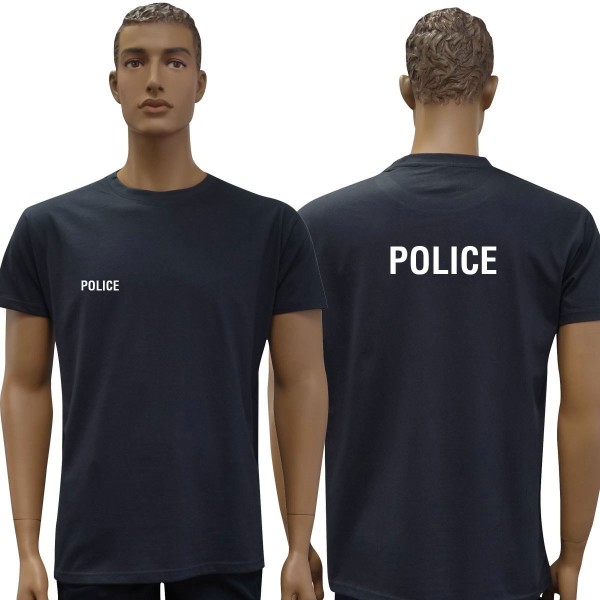 TEE SHIRT MARINE MC IMPRIME POLICE 