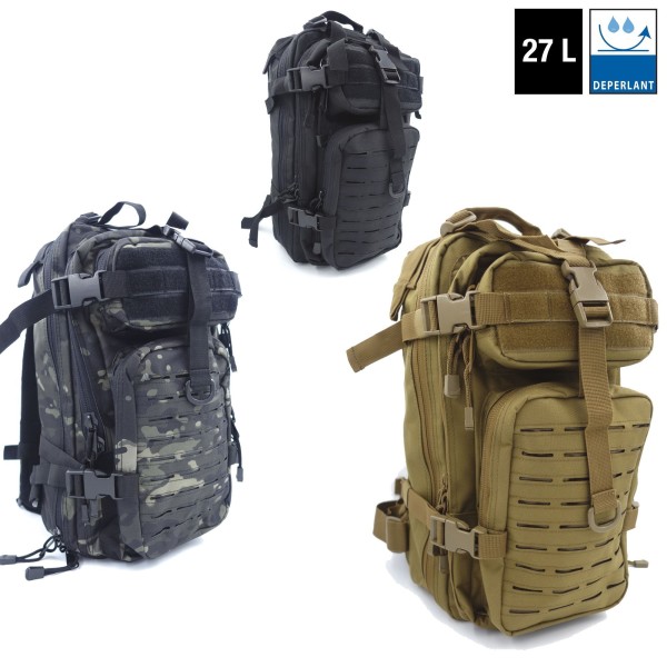 SAC A DOS ASSAULT PACK SYSTEME MOLLE DECOUPE LASER 27L 