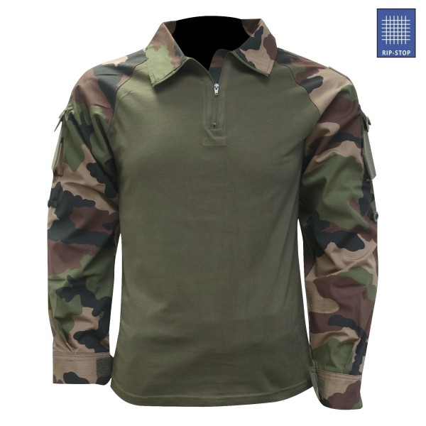 Chemise de combat type UBAS coton vert armée et Camo CE Taille:Verte et Camo 