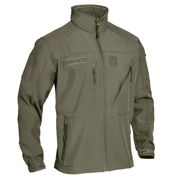 BLOUSON VERT SOFTSHELL 3 COUCHES 