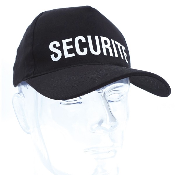 CASQUETTE NOIRE IMPRIMEE SECURITE 