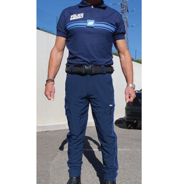 PANTALON INTERVENTION LEGER MAT BLEU FITTE POLICE MUNICIPALE 