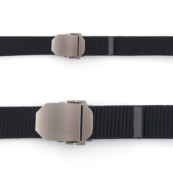 CEINTURE SANGLE NOIRE BOUCLE METAL 