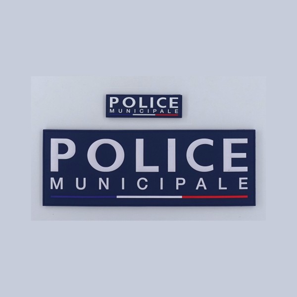 Bandeau d?identification souple Rubber haute densité  Police Municipale Taille:Police municipale 