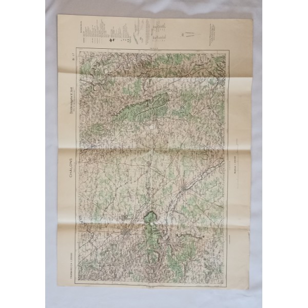 Carte état major Allemande secteur Reims Châlons 1941