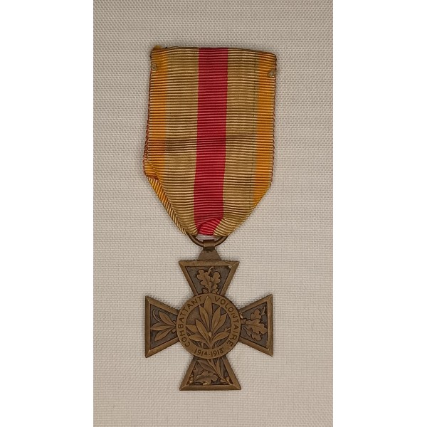 Médaille Croix Combattant Volontaire 14/18