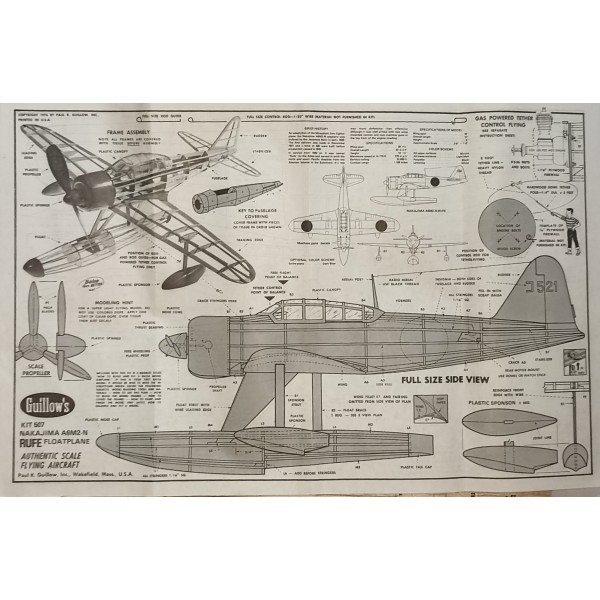 Maquette hydravion Japonais Nakajima A6M2 WW2