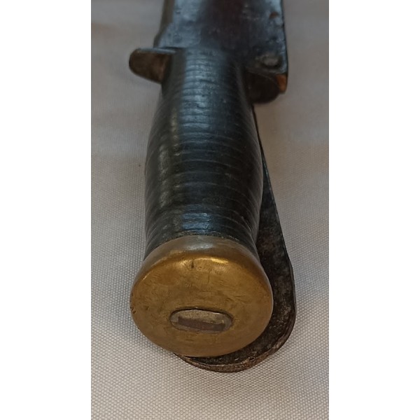 Couteau de Chasse type BOWIE étui cuir vintage