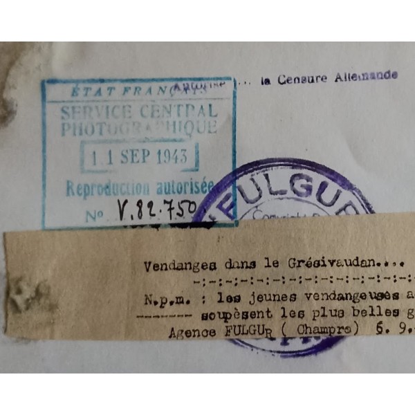 Photos de presse propagande Etat Français censure Allemagne 39/45 lot 1