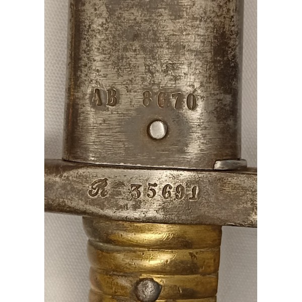 Sabre baïonnette Chassepot 1874 XIXème