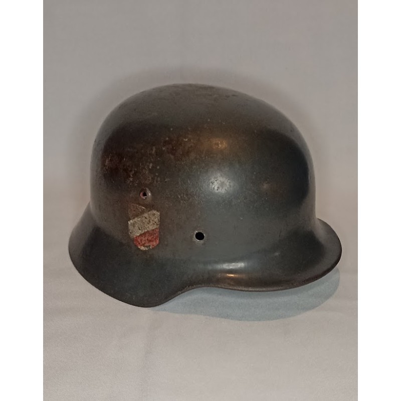 Coque casque Allemand model 1935 LW double insignes WW2
