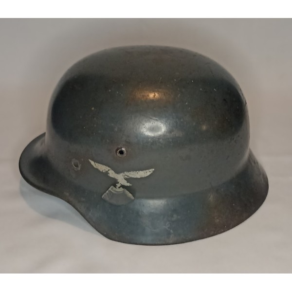 Coque casque Allemand model 1935 LW double insignes WW2