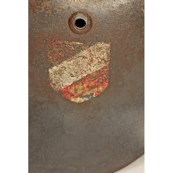 Coque casque Allemand model 1935 LW double insignes WW2