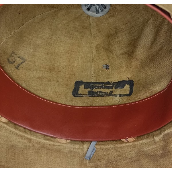 Casque Colonial Italien model 28 réemploi armée Allemande WW2