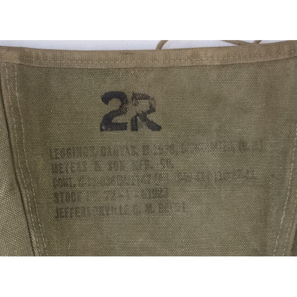 Guêtres US Army taille 2-R 1944 leggins OD WW2