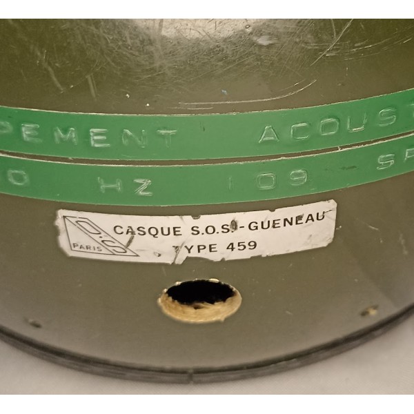 Casque pilote GUENEAU Armée de l'Air Type 459 allégé 1979