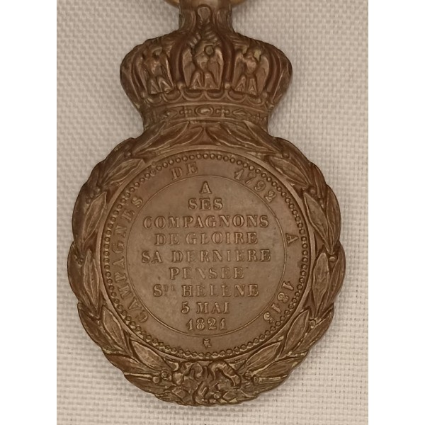 Médaille XIXème mort Napoléon 1er St Hélène modèle 1857