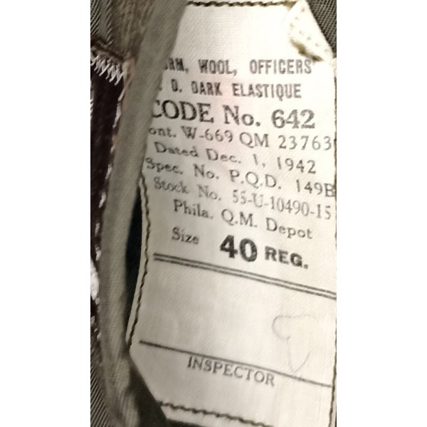 Vareuse Adjudant chef GENDARMERIE Libération 44/45 Indo