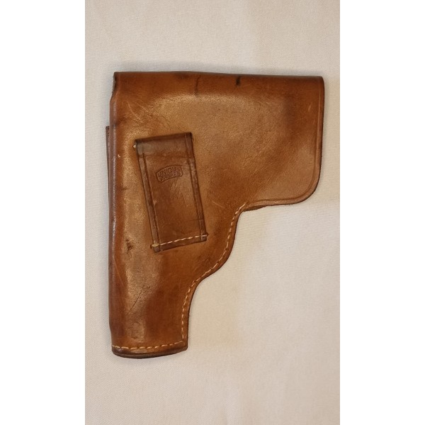 Etui cuir fauve PA UNIQUE 7.65mm vintage