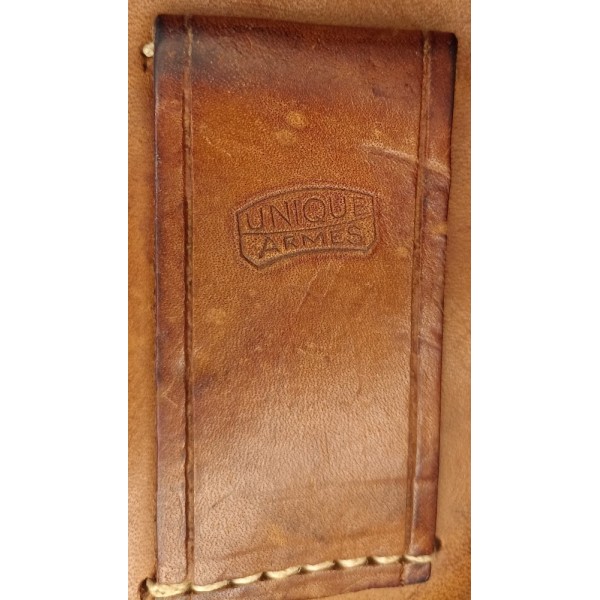 Etui cuir fauve PA UNIQUE 7.65mm vintage
