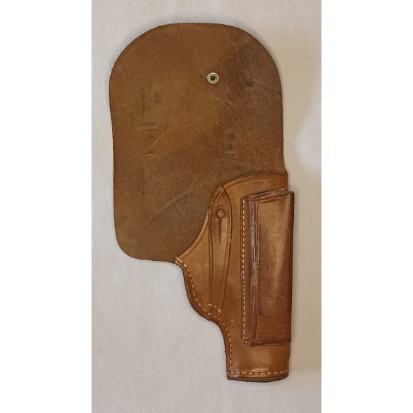 Etui cuir fauve PA UNIQUE 7.65mm vintage