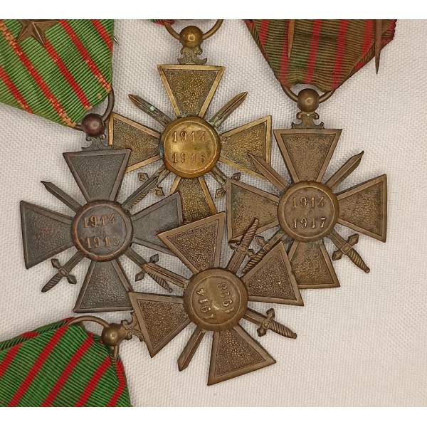 Médailles Croix de guerre 1914/15/16/17/1918 WW1
