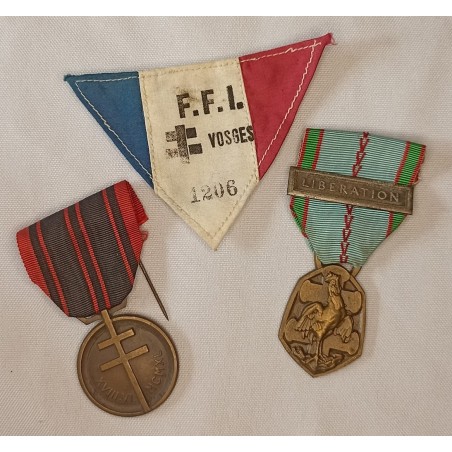Insigne Original Résistance Maquis FFI Charollais – WW2 1944-1945 – Authentique