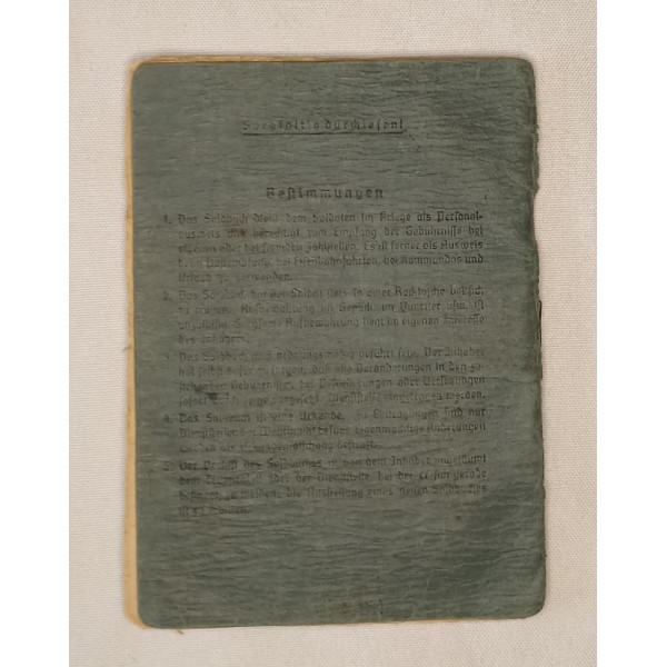 Livret militaire Soldbuch...